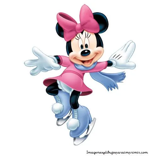 Minnie en rosa para imprimir-Imagenes y dibujos para imprimir