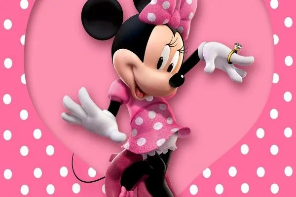 Minnie vestida de rosa con lunares blancos (31429)