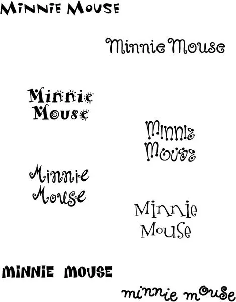 Minnie mouse 3 Vector logo - Free vector for free download