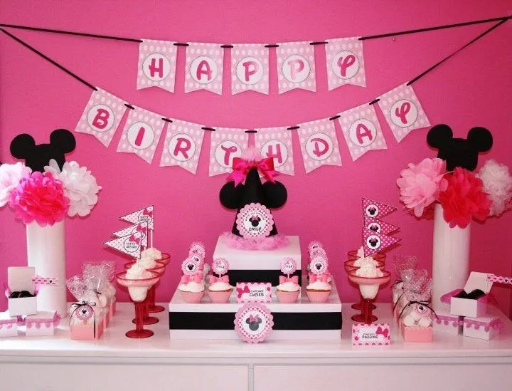 Party On! Designs — Printable Minnie Mouse Birthday Banner