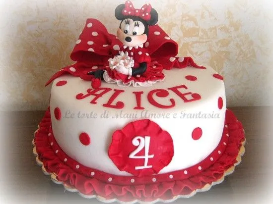 Torta decorata Minnie | torte decorate | torte disney| torte bambina