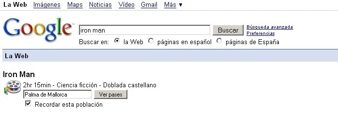 Mira la cartelera de tu localidad con Google | aNieto2K