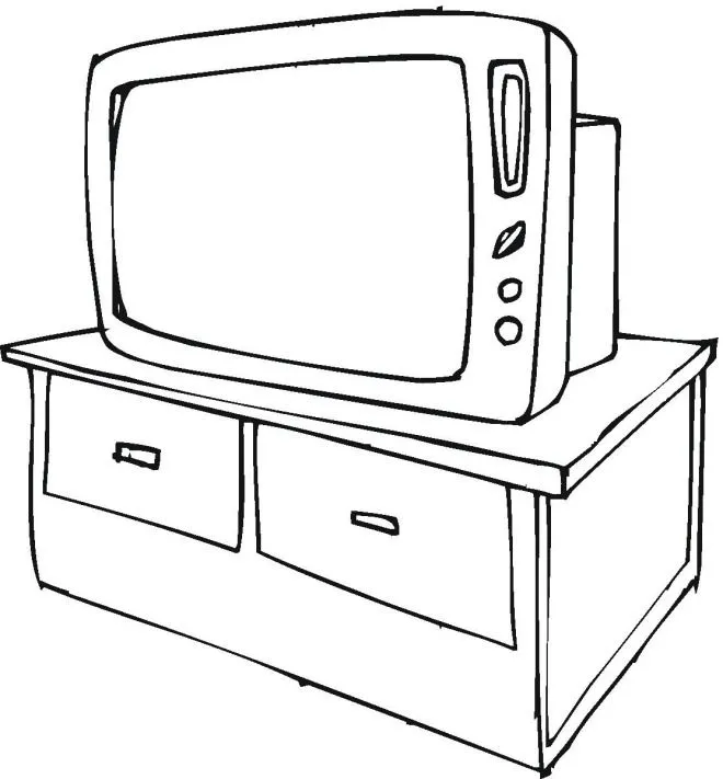 television Colouring Pages