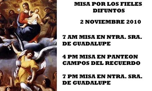 Misa por los fieles difuntos | Noticias Iglesia Ntra. Sra. de ...