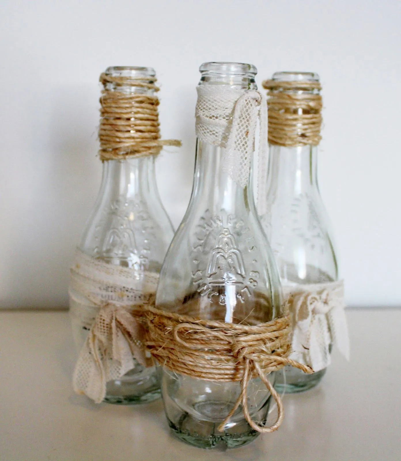 Botella decorada para boda - Imagui