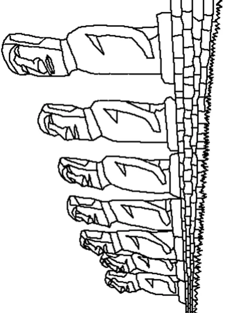 Moai Colouring Pages (page 3)