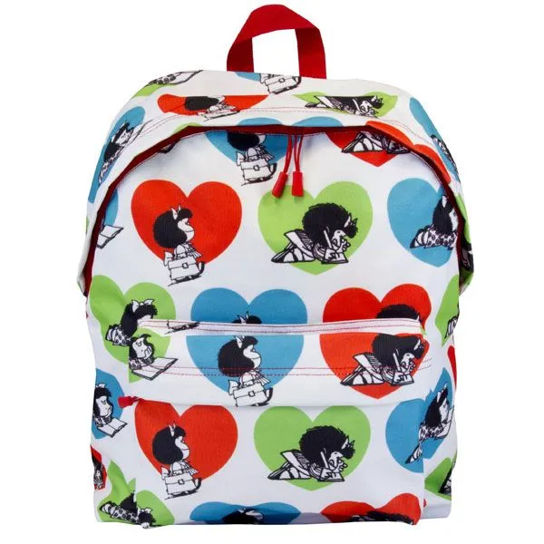 Mochila Mafalda Corazones de Colores de Grafoplas - TodoPapás