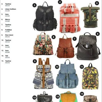 Mochilas fuerte tendencia para este otoño! ~ PECOZ