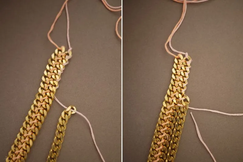 Moda atomica: Collar Tejido con Lustrina