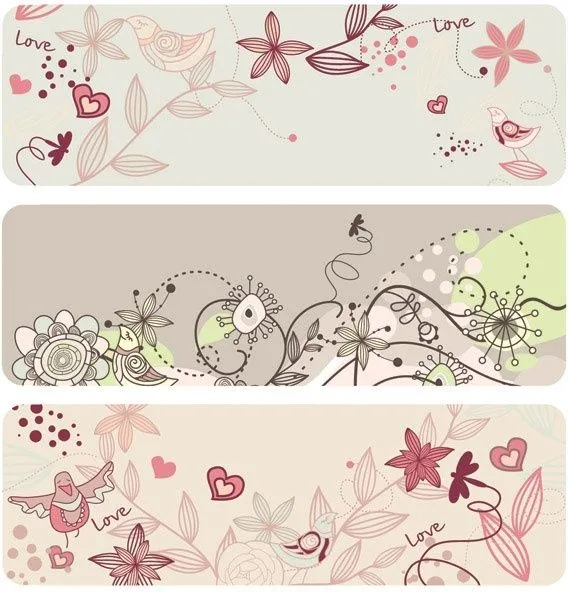 Moda cute aves flores vector 2 Vector de la flor - vectores gratis ...