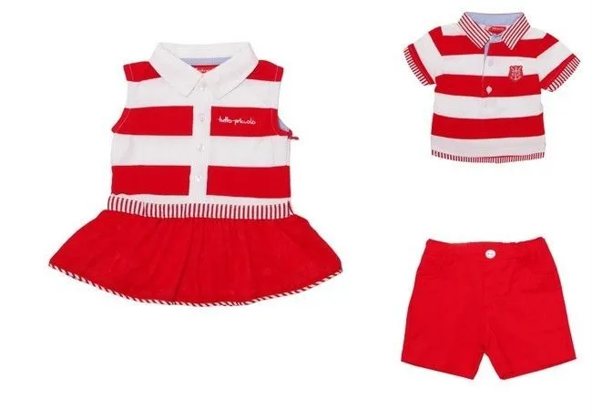 Moda Verano 2014 para bebés y niños: conjuntos para hermanos o gemelos
