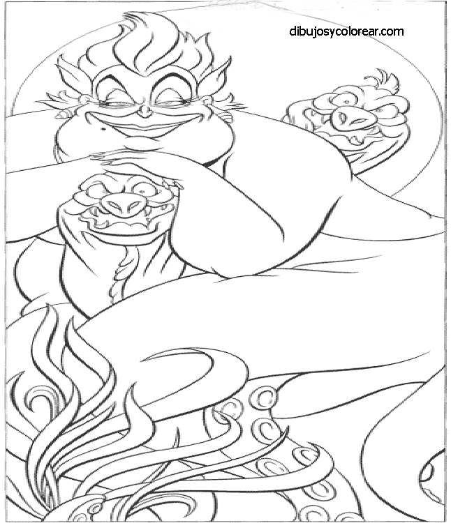 Modela tu Cabello: colorear personajes de la sirenita