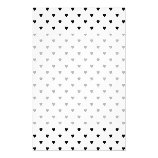 Modelo blanco y negro de los corazones flyer a todo color | Zazzle