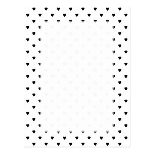 Modelo blanco y negro de los corazones tarjetas postales | Zazzle