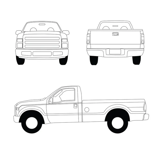 modelo de camioneta pick-up — Vector stock © lkeskinen0 #11857113