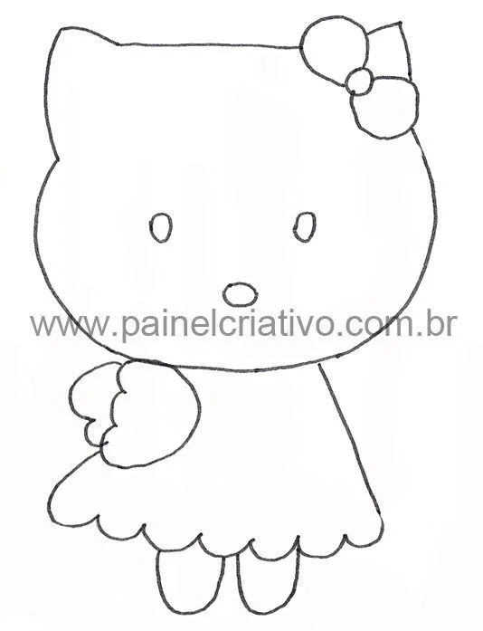Modelo de Capa de Caderno Hello Kitty | Painel Criativo