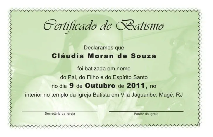 Modelo De Certificado De Bautismo Catolico | Search Results ...