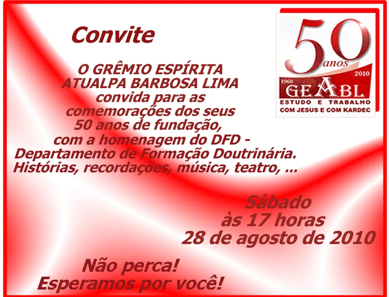 Convite de 50 anos feminino - Imagui