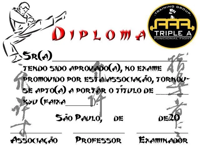 Modelo Diploma Academia Karate 3 | Guto Silva 2 | Pinterest