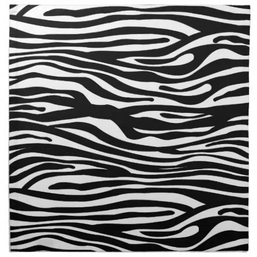 Modelo del estampado de zebra - blanco y negro servilleta de papel ...