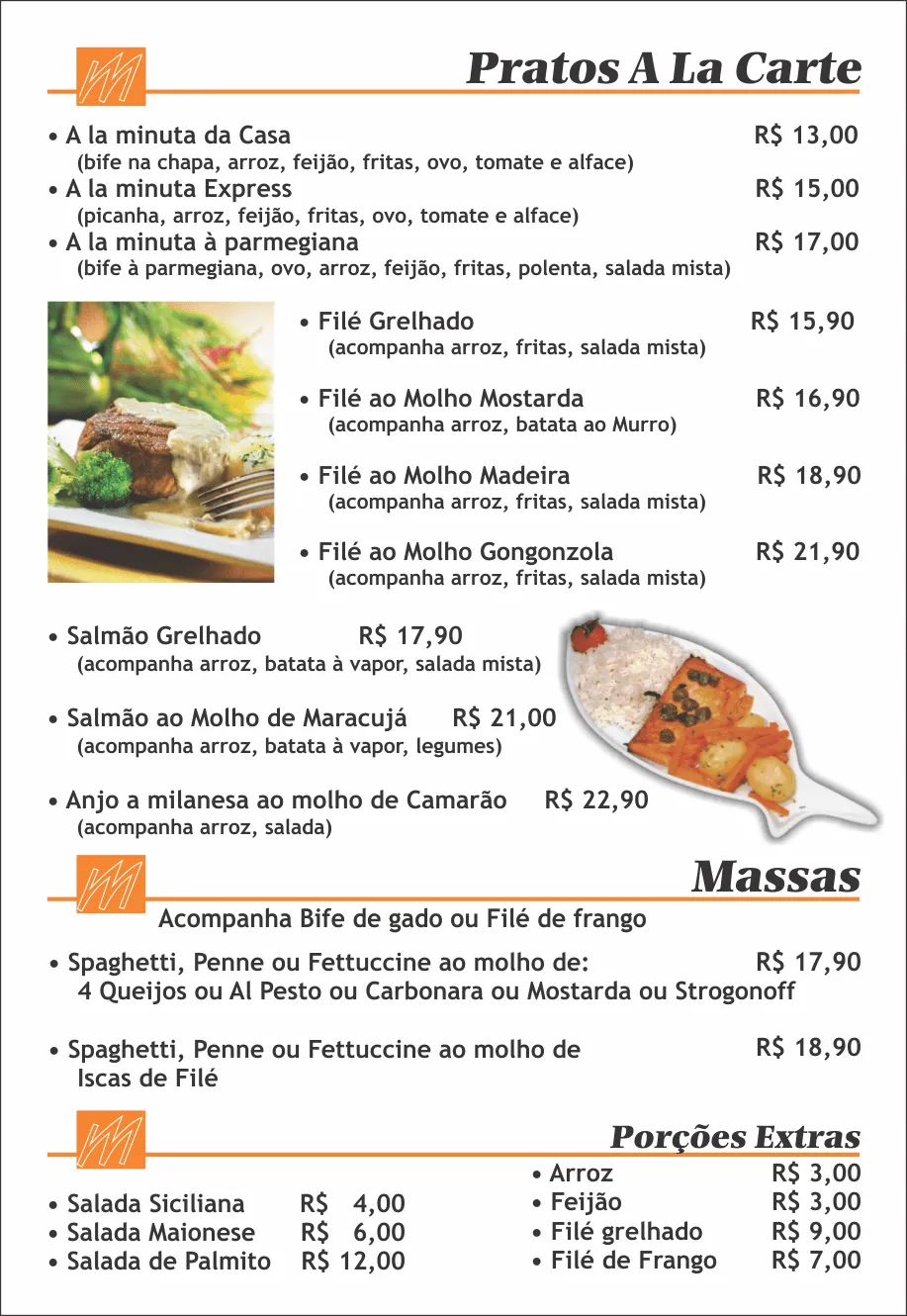 Modelo Express: NOSSO CARDÁPIO