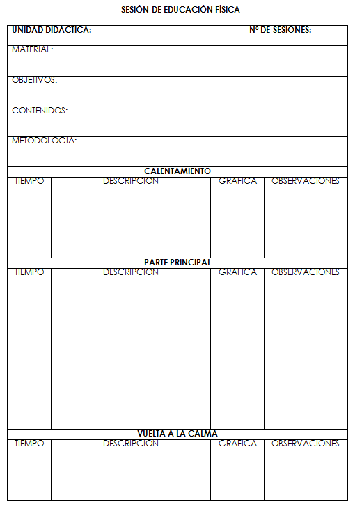 Modelo Ficha Sesión Educación Física - Modelos Fichas - Modelos ...