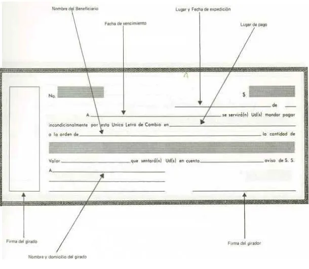 Modelo de letra de cambio - Imagui