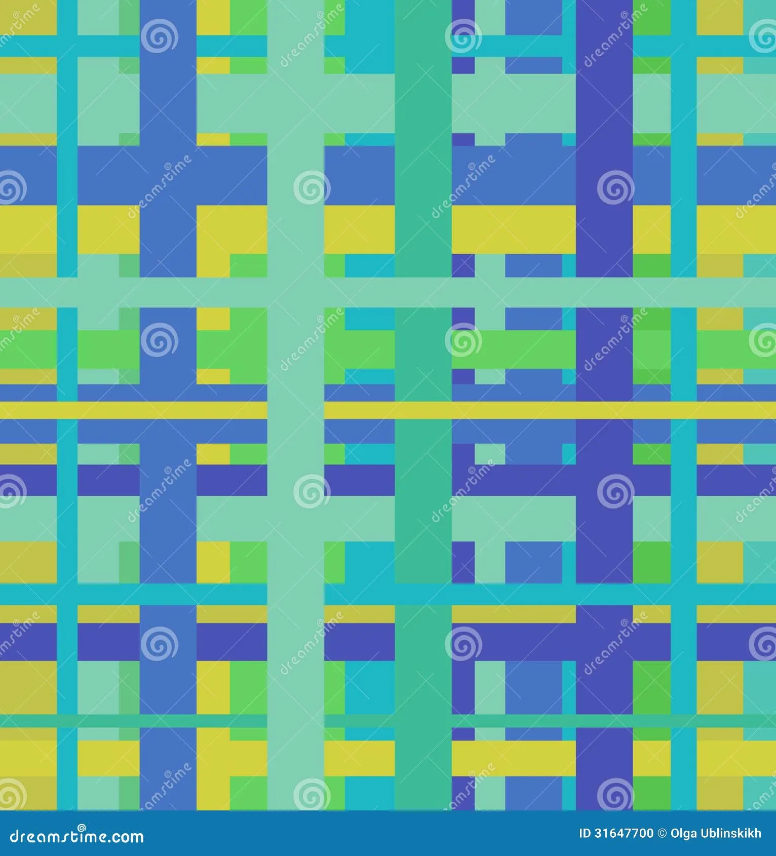 Modelo Linear Geométrico Inconsútil. Fondo Azul Y Verde Sin Fin ...