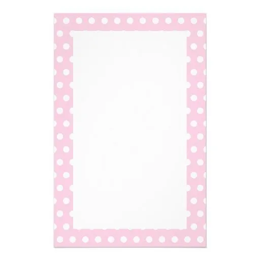 Modelo de lunares rosado y blanco papeleria de Zazzle.