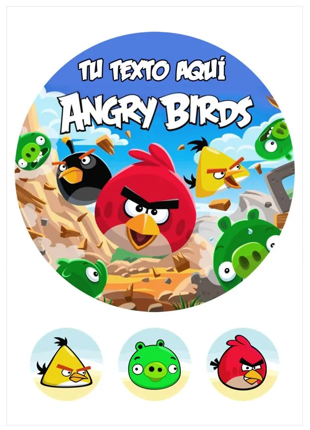 Modelo nº 1765: Angry Birds para tarta - Tienda Online