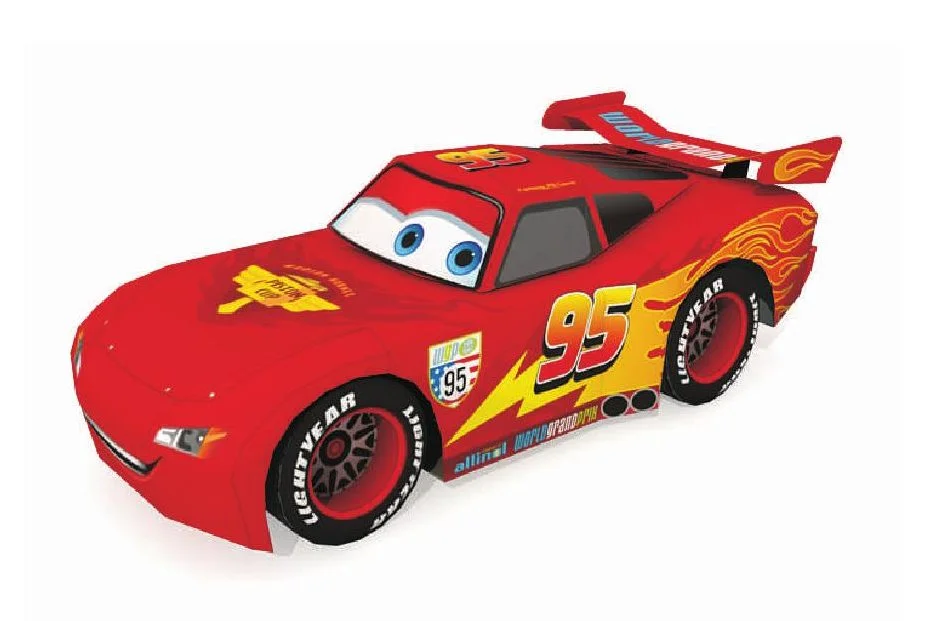 Modelo de papel: Rayo McQueen para armar gratis para descargar, PDF