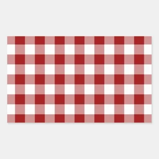 Modelo rojo y blanco de la guinga rectangular altavoz | Zazzle