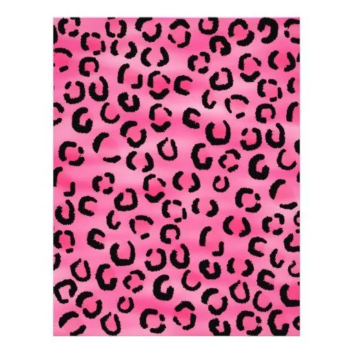 Modelo rosado brillante del estampado leopardo folleto 21,6 x 28 ...