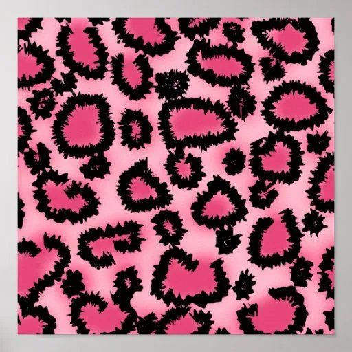 Modelo rosado y negro del estampado leopardo impresiones de Zazzle.