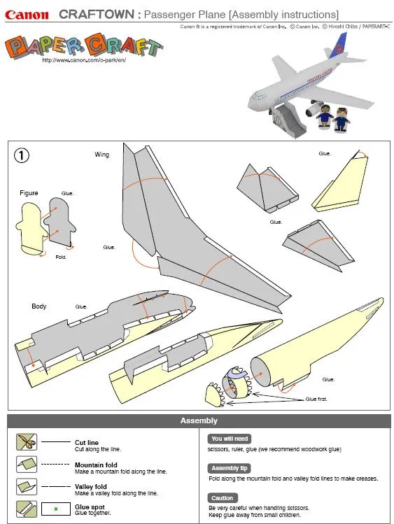 Modelos de avión en papel | Bajocoste.