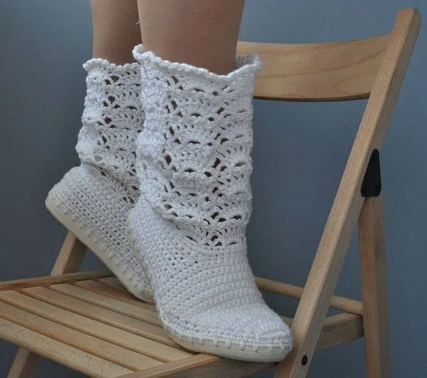 modelos de botas tejidas a crochet para niña | botas niñas ...