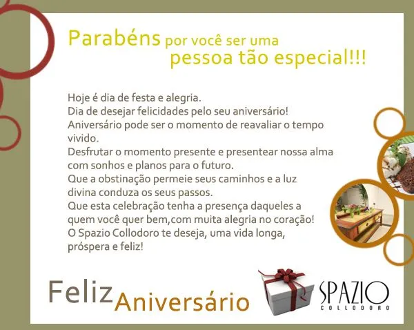 Cartão de Aniversário – Spazio Collodoro | Roberto Vieira | Design ...