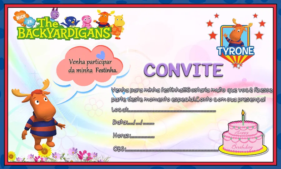 modelos de convite de aniversário gratis-Templates e Temas