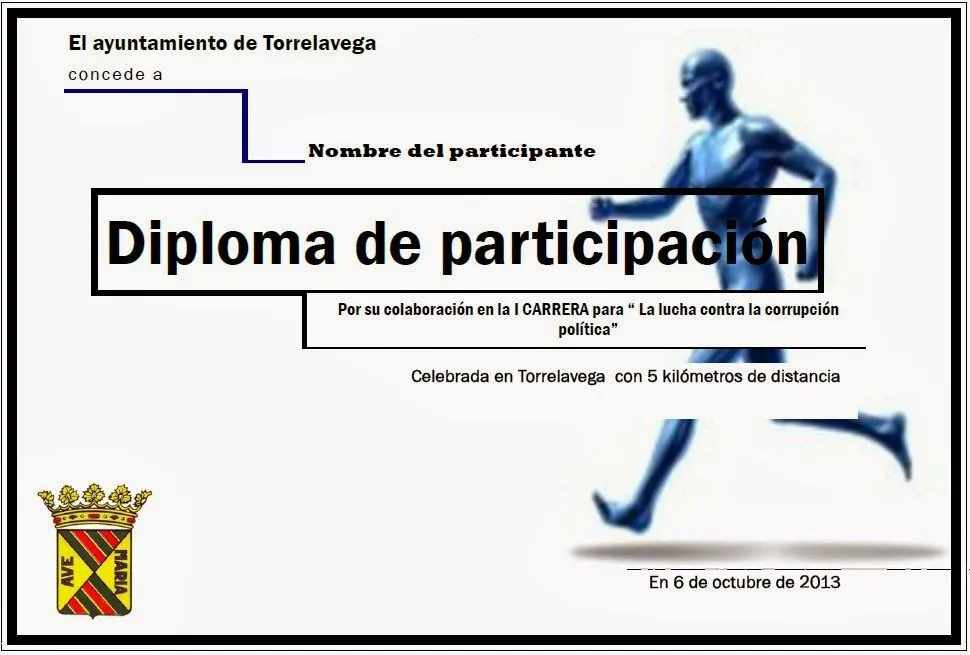 El Rondo: 1ª tarea: Modelo de diploma deportivo