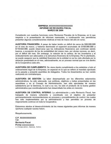 Documento Borrador modelo de informe mensual - grupos.