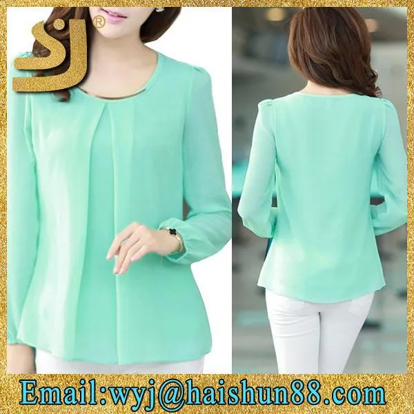 Nuevos modelos de moda blusas de gasa 2015, blusas de gasa de la ...