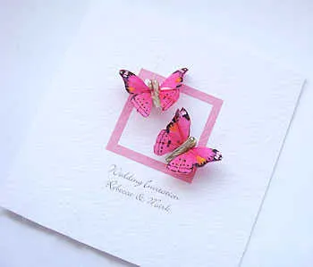 Modelos de tarjetas de mariposa para boda | Fiesta101