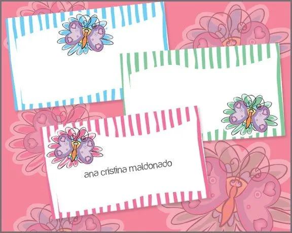 Tarjetas personales para niñas - Imagui