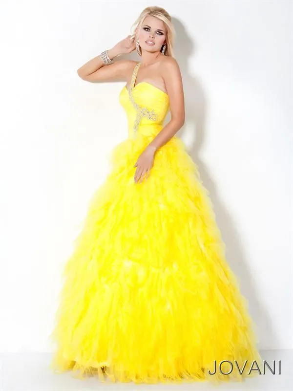 Modelos de Vestidos de Fiesta largos de color Amarillo | Vestidos ...