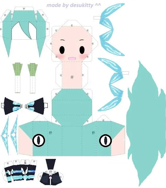 modern sleek miku papercraft by lemonyPV on DeviantArt