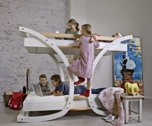 Moderna Cama y Litera para Niños Wave | Casa Original