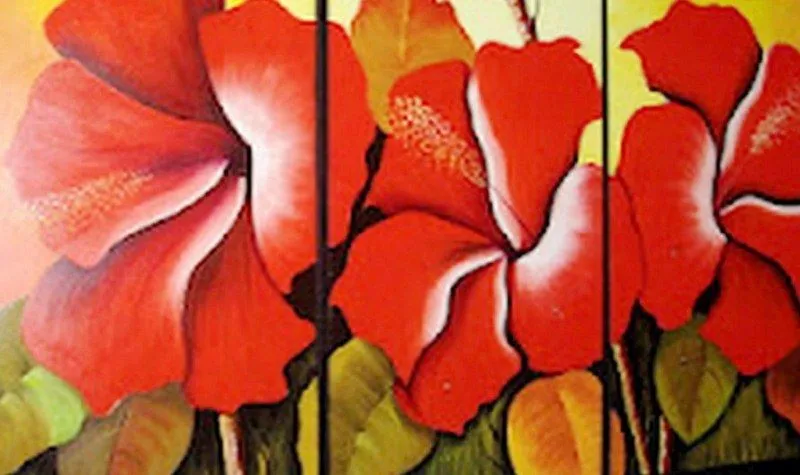 modernas flores grandes arte oleo cuadros decorativos con flores