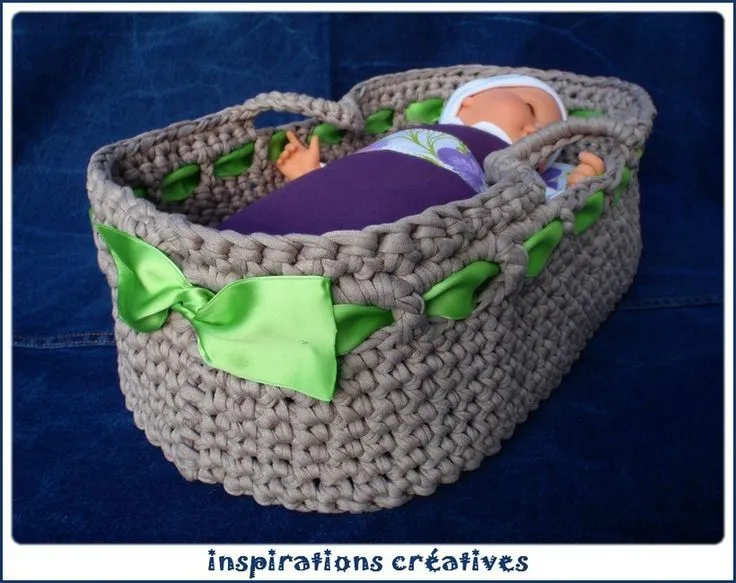 moisés para muñecas, se podría hacer con bolsitas de plástico ...