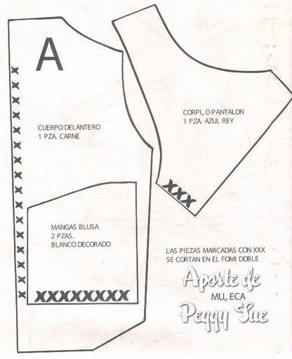 Moldes para zapatos de fofuchas - Imagui