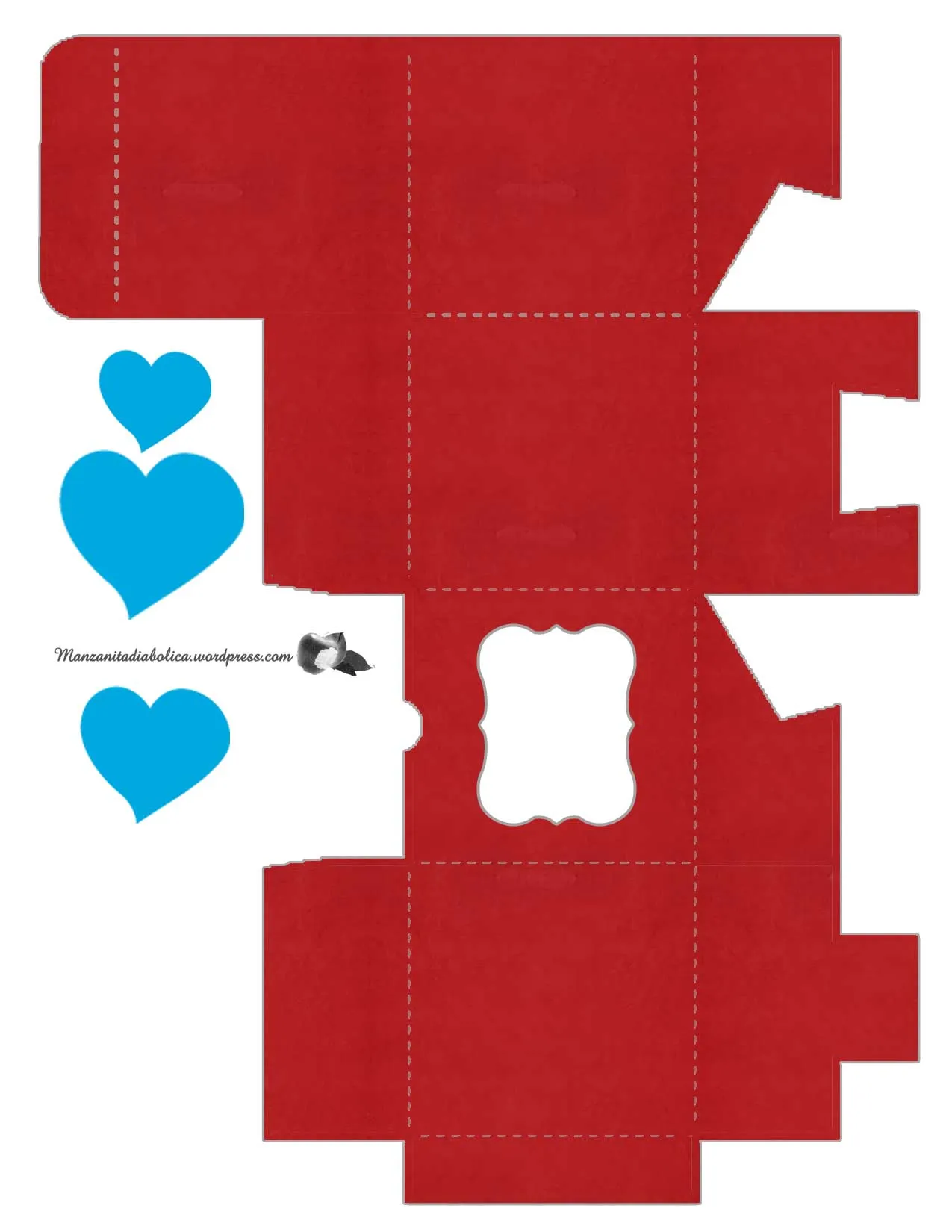 Molde de cajitas para San Valentín para imprimir - Imagui